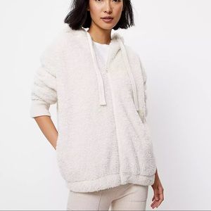 NWT Lou & Grey Cozy Up Zip teddy Jacket hoodie S